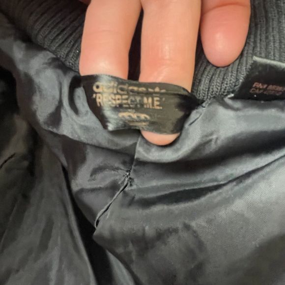 Adidas Respect Me Missy Elliot Jacket Size 14 Fur Hooded Black Puffa Puffer Y2K - Picture 13 of 16